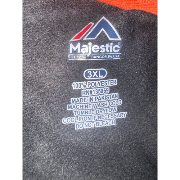 San Francisco Giants Majestic Black/Orange Hoodie Sweatshirt 3XL Polyester Mens - Picture 3 of 9